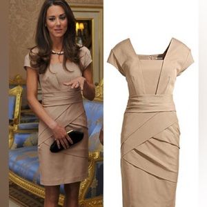 ABS Allen Schwartz NWT Khaki Tee Dress 🎥👗 US 10